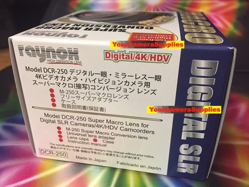 DCR-250 RAYNOX LENS to RX10II R1, CANON XS 450D 40D 50D 5D T3 T4 T5 T6 i SL1 SL2 - Picture 8 of 12