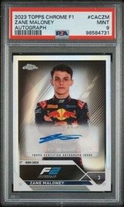 2023 Topps Chrome F1 Zane Maloney AUTO #CACZM PSA 9