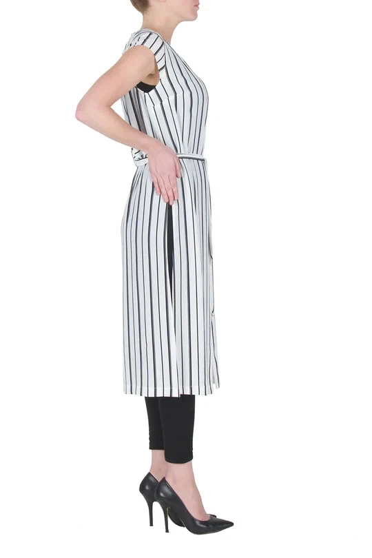 Joseph Ribkoff White Stripe Nautical Long line Cover Up UK 14 RRP £225.00 - Image 3 of 3