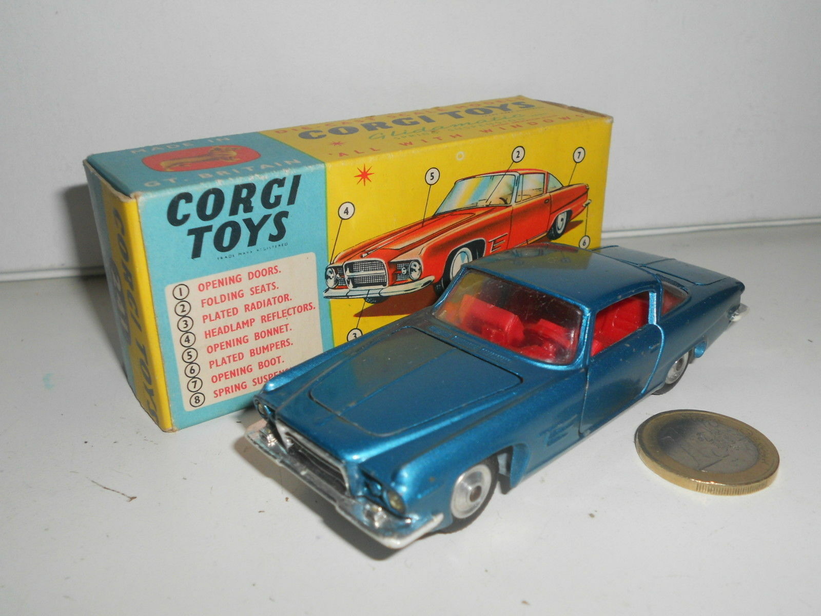 CORGI TOYS GHIA L.6.4 WITH CHRYSLER ENGINE COD 241 CORGI TOYS GHIA L.6.4 WITH CHRYSLER ENGINE COD 241