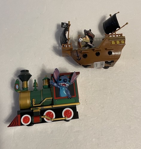 4 Disney Parks Pirates Of The Caribbean Mickey, Woody, Stitch,Pull Back Toy Ride - Picture 6 of 9