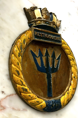 HMCS Restigouche Marina Canadiense Barco Marítimo Metal Tampion Placa Insignia Cresta - Imagen 17 de 18