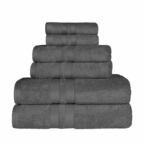 500 GSM Egyptian Cotton Towel Set of 6, Soft Quick-Dry Hand, Face & Bath Towels - Picture 31 of 40