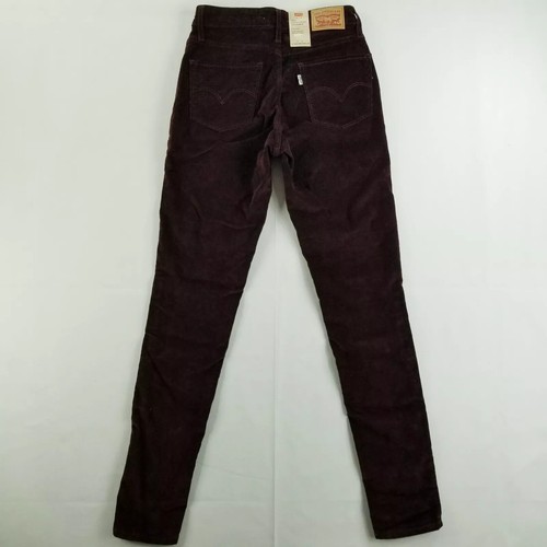 Levi's 721 High Rise Skinny Corduroy Jeans Women's Pants Regular Stretch Malbec - Picture 15 of 17