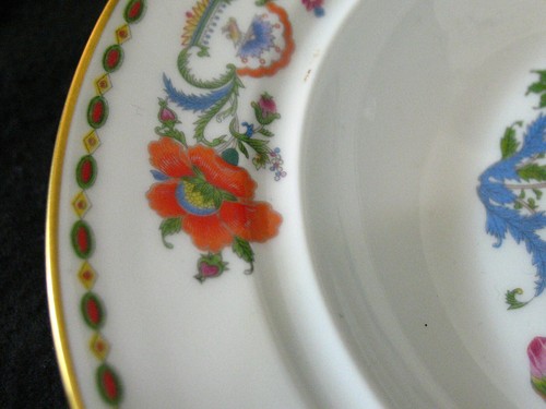 Raynaud Ceralene Vieux Limoges Round Covered Serving Bowl & Muffin Dish No Lids - Picture 9 of 10