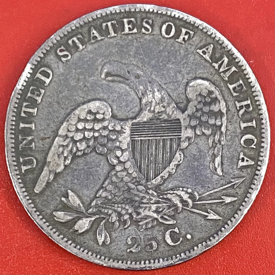 1836 CAPPED BUST QUARTER SPLIT DIE CRACK ERROR OBVERSE - Image 2 of 2