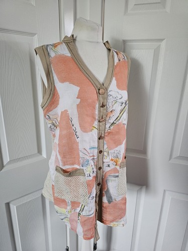 Elisa Cavaletti Daniela Dallavalle Blouse Size L Net Back Arty - Picture 6 of 14