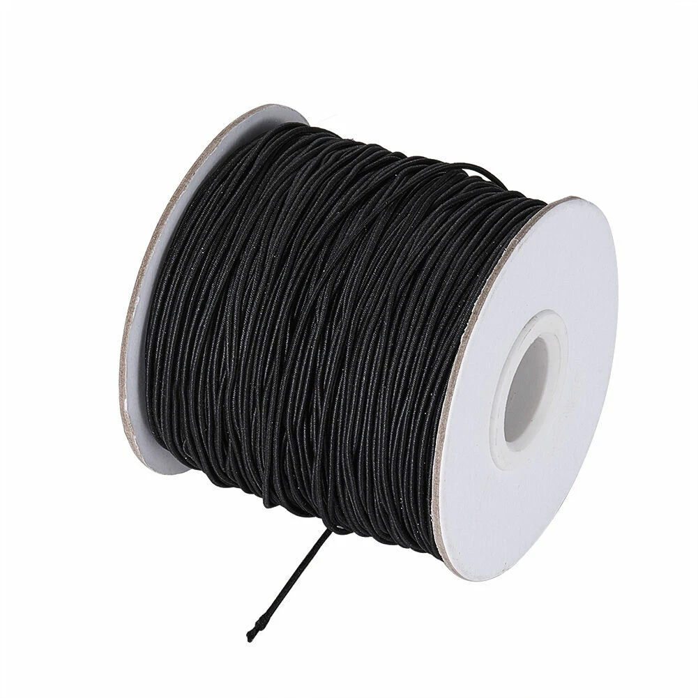 100m/Roll Black Nylon Elastic Cords Stretch Threads Crafting Beading String  1mm