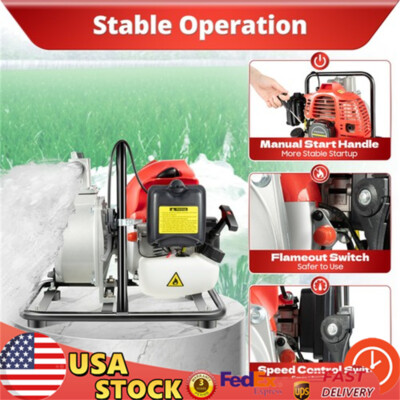 #ad 1 2 HP Gas Power High Flow Water Pump High Pressure Irrigation Transfer Pump $112.40