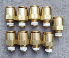 9 Eaton Weatherhead 1868X8x4 Male Connector,1/4-18,1/2 In Tube Sz LOT