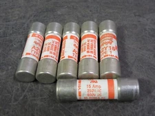LOT OF 5 A2YI5 GOULD SHAWMUT AMPTRAP FUSE 15 AMP 250 VAC 500 VDC TYPE 1 A2Y15