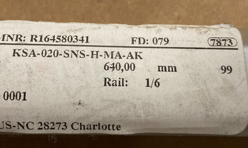 Rexroth R164510341 Bal Guide Rail KSA-015-SNS-H-MA-AK 640,00 mm 635503174 - New - Picture 4 of 5