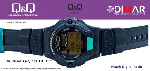 VINTAGE WATCH Q&Q EL LIGHT. 9913 , WR. 5m. LAP MEMORY 10. (M102 002) - Imagen 5 de 6
