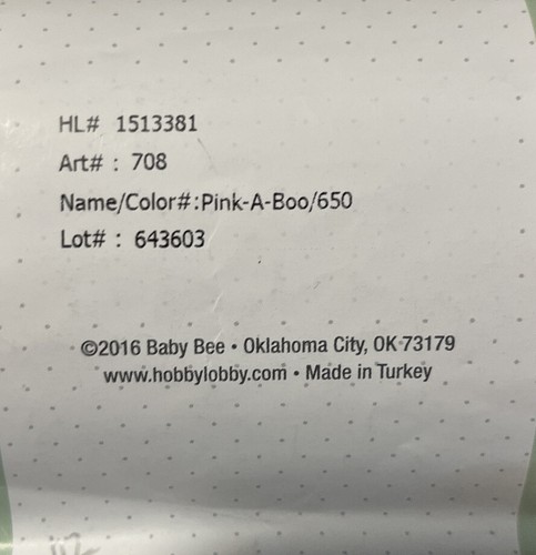 Baby Bee Soft & Sleek Baby Low-Pill Fiber Yarn PINK-A-BOO NEW - Picture 2 of 3