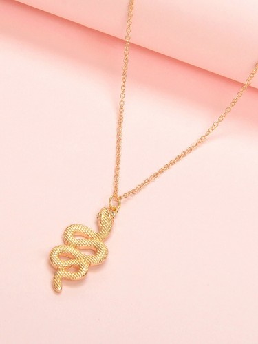 Serpent Pendant Necklace Striking Snake Charm Jewellery for a Bold Edgy Look - Picture 3 of 4