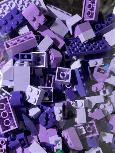 LEGO Purple Bricks 6 oz Bulk Lot Purple Legos Square Round - Imagen 8 de 8