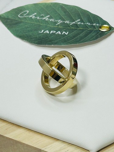 Auth Hermes Scarf Ring Cosmos Gold Good used 0.98 inch w/ Box select Fast Ship - Picture 4 of 21