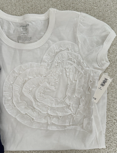 NWT Girls Old Navy Short Sleeve Ruffle Detail Short Sleeve sz Large 2 count - Picture 3 of 4