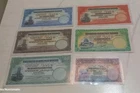 Set Palestine 6 Banknotes Printed on smooth paper and gelatin , copy, not real.