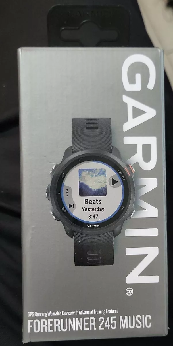 Garmin Forerunner 245 Music, GPS Smartwatch- Black - USB charging not  included 753759217181