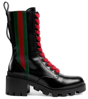black gucci snake boots