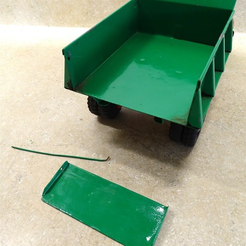 Vintage Tonka Red Cab Green Box Dump Truck, Pressed Steel 1955 Restored-Repaint - Picture 6 of 13