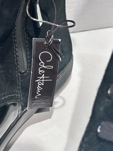 New With Tags Women’s Cole Hahn Boots Sz 10 Waterproof Suede And Patent Leather - Picture 3 of 9