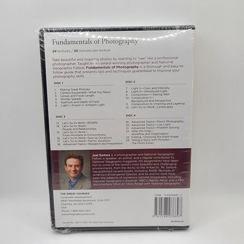 Fundamentals of Photography DVD 4 Disc Set And Book Great Courses New Sealed - Imagen 2 de 4