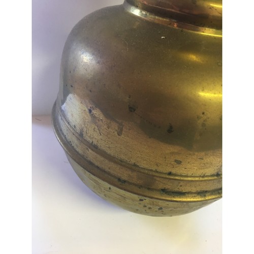 Vintage Solid Brass Spittoon Vase Urn Decor 12 In - Picture 3 of 8
