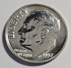 1957 Roosevelt Dime Silver Proof 10c Coin ~ 90% Silver (D134)