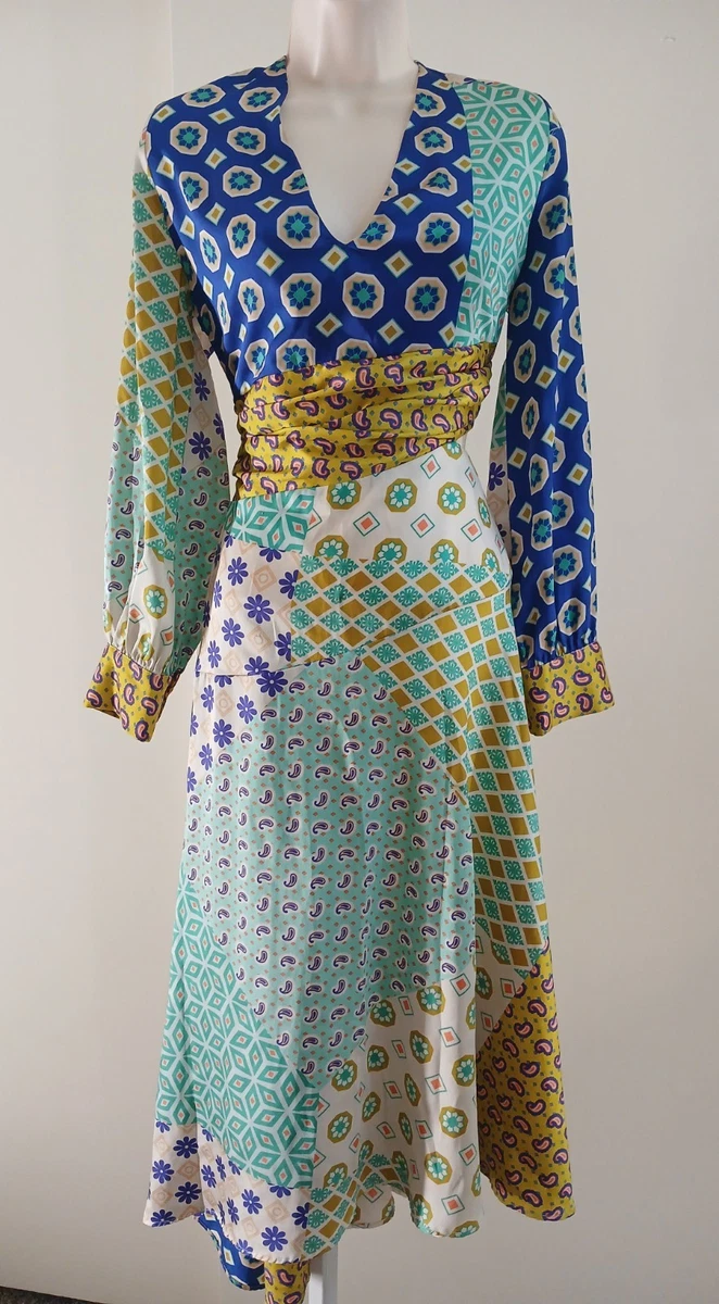 zara printed long sleeve maxi dress ZW COLLECTION PRINTED MAXI DRESS - Ecru