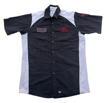 Toyota Technician Red Kap Button Up S/S Shirt Top Men's Size M Black Grey