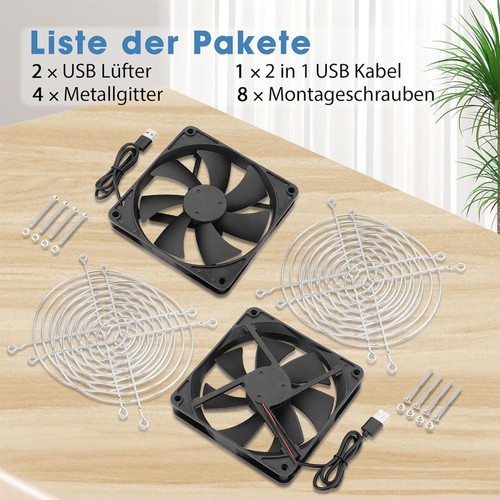 Wentylator 2 w 1 USB 140mm Cichy wentylator obudowy PC PC Regulowany podwójny wentylator - Zdjęcie 14 z 18