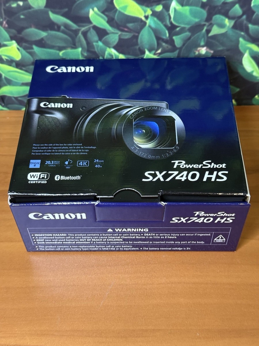 Canon PowerShot SX740 HS 20.3MP Point & Shoot Camera - Black Canon PowerShot SX740 HS 20.3MP Point & Shoot Camera - Black