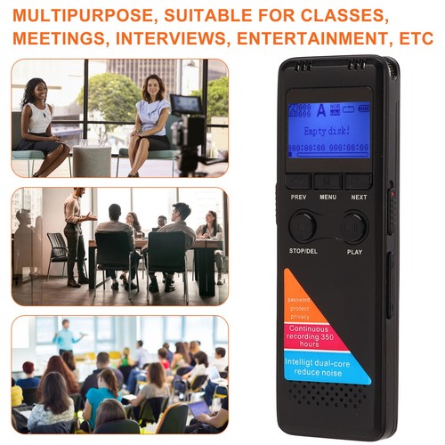 Tonrecorder Zinklegierung Tragbares 32Gb Lcd-Display Digitales Aufnahmegerä URS - Bild 10 von 22