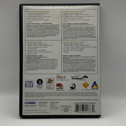 CorelDRAW Graphics Suite X3 Software w/Authenticity Card for Windows XP/Vista - Picture 2 of 8