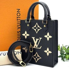 Louis Vuitton Empreinte Petite Sac Plat Mini Bag Black Creme M57937 Box Strap