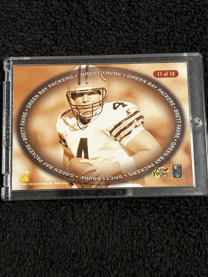 Tarjeta Brett Favre 1996 certificada Pinnacle Select 11 de 18 Green Bay Packers NFL Foto 2 de 4