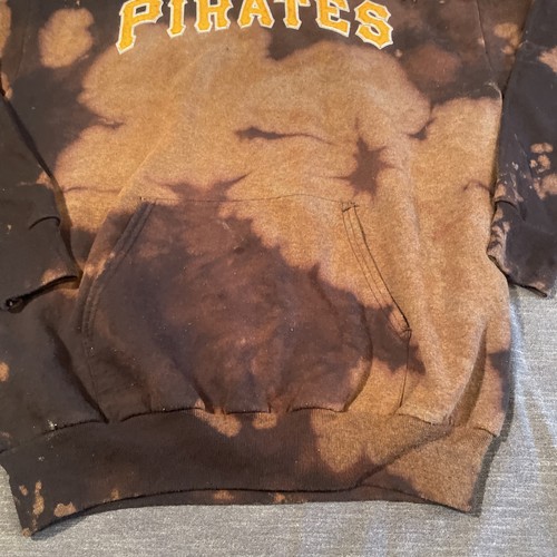 Majestic custom bleach tie dye sewn on name Pittsburgh Pirates adult M - Picture 2 of 9