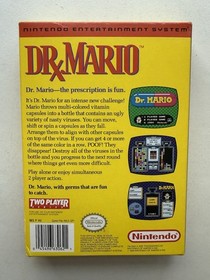 Dr. Mario (Nintendo NES, 1990) CIB - COMPLETO con scatola e inserti! WOW TAGLIENTE!!