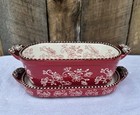 Temp-tations By Tara Red Floral Lace 1/2 Quart Croc With Lid-it
