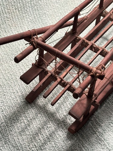 100+ Year Old Antique Alaskan Dog Sled Miniature, Hickory And Moosehide. - Picture 15 of 21