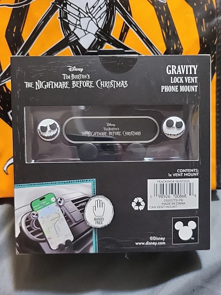 Soporte de teléfono de ventilación con bloqueo de gravedad Disney Pesadilla antes de Navidad Jack Skellington Foto 3 de 4