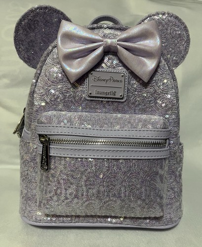 NWT Disney Loungefly Purple Sequin Mini Backpack