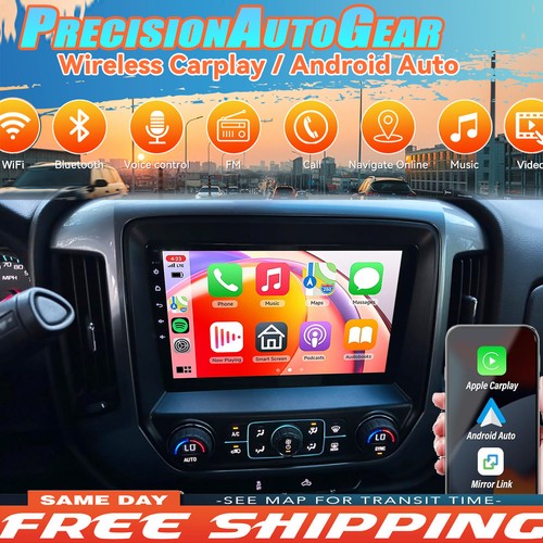 Android 13 For 2014-2018 Chevrolet Silverado GMC Sierra CarPlay Car Stereo Radio - Bild 1 von 23