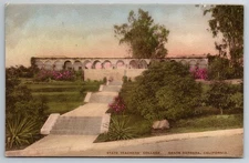 CA, Santa Barbara, State Teacher's College, Hand Colored, Vintage Postcard