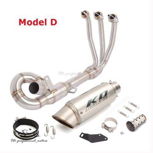 675SS 2024-2025 para CF-Moto 675SR tubo de escape silenciador negro sistema completo - Imagen 11 de 17