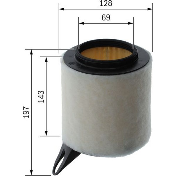 Bosch F 026 400 095 Luftfilter FüR BMW 1 3 E90 E92 E91 E81 E87 Partikelfilter-image