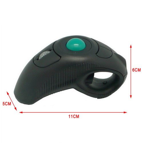 2.4 GHz Portable Finger Handheld Wireless USB Trackball Mouse for PC Laptop - Picture 3 of 8