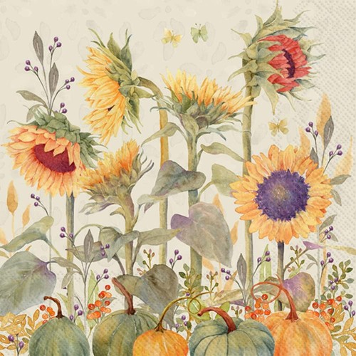 Boston International IHR Ideal Home Range Cocktail 5" x 5", Sonnenblumen  - Bild 1 von 2